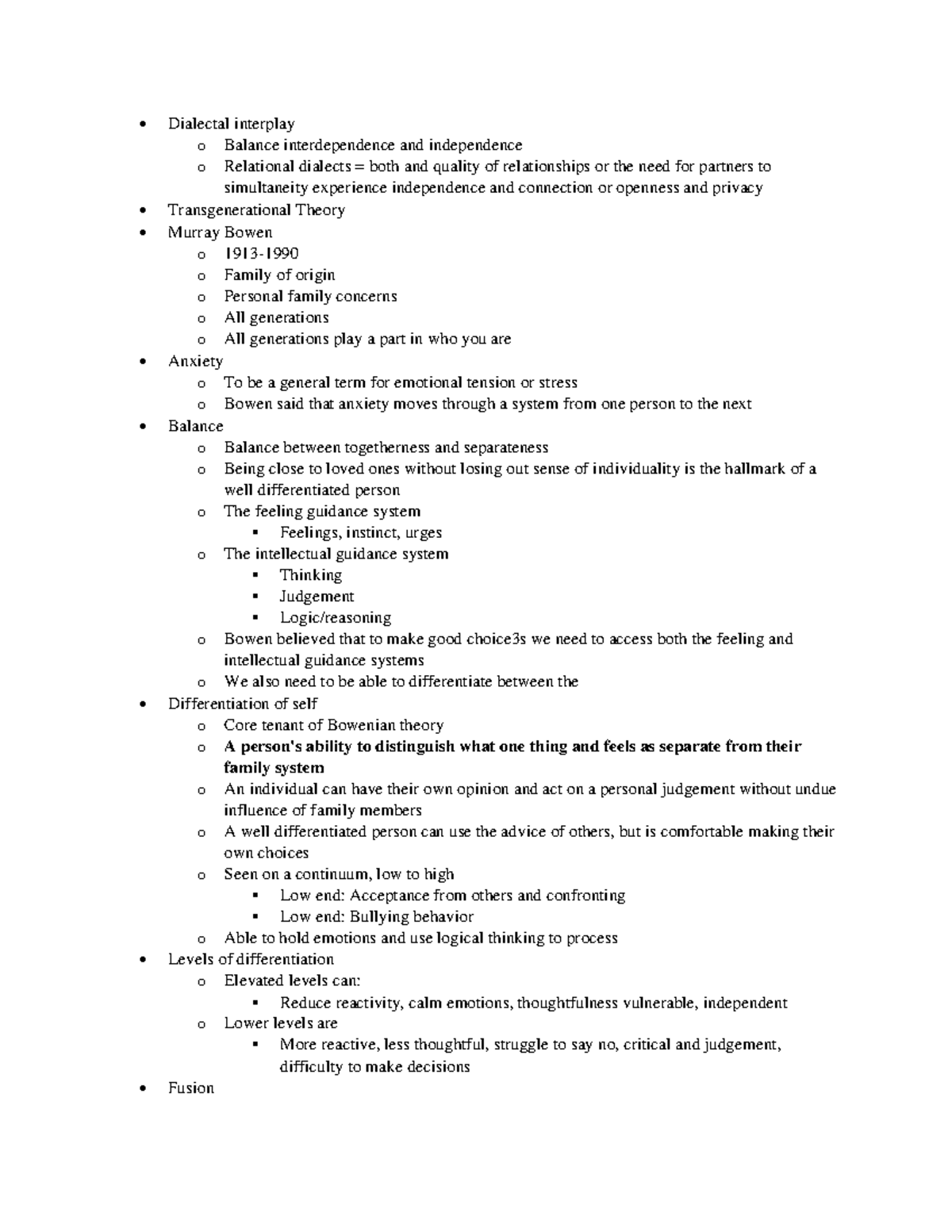 Human Development 430 Notes - Dialectal interplay o Balance ...