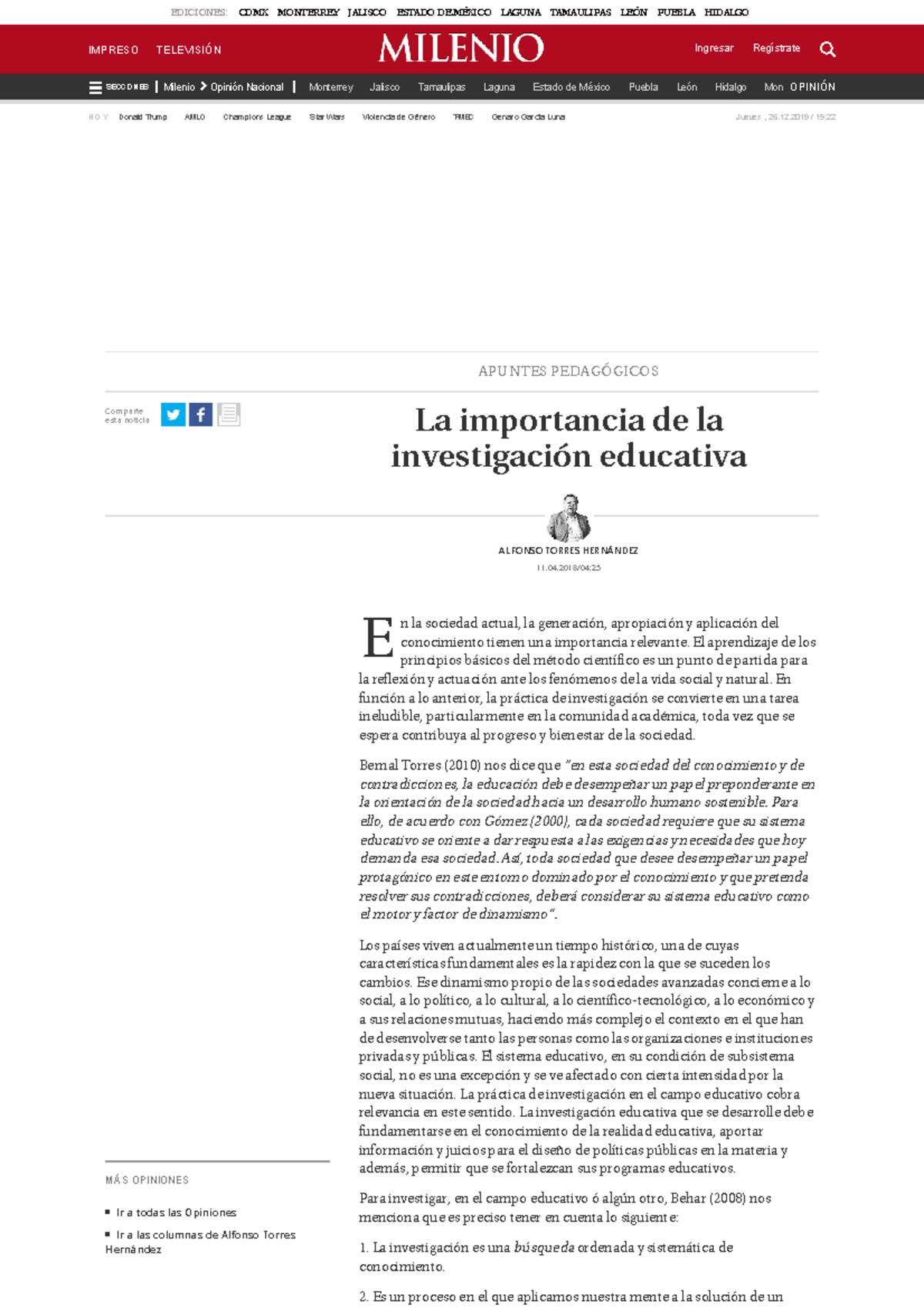 La Importancia De La Investigación Educativa Apuntes PedagÓgicos La