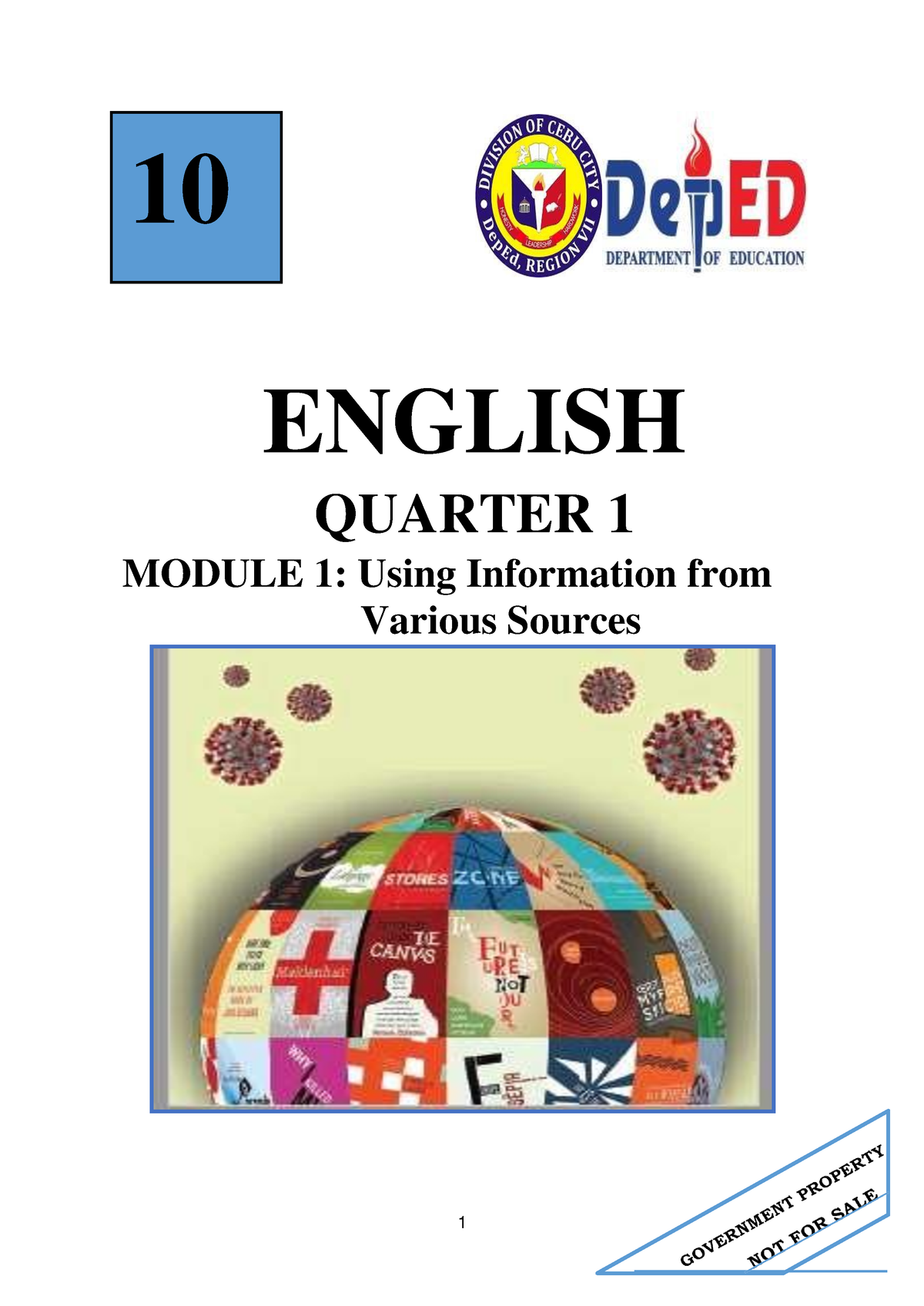 1 Q1 English English Quarter 1 Module 1 Using Information From Various 