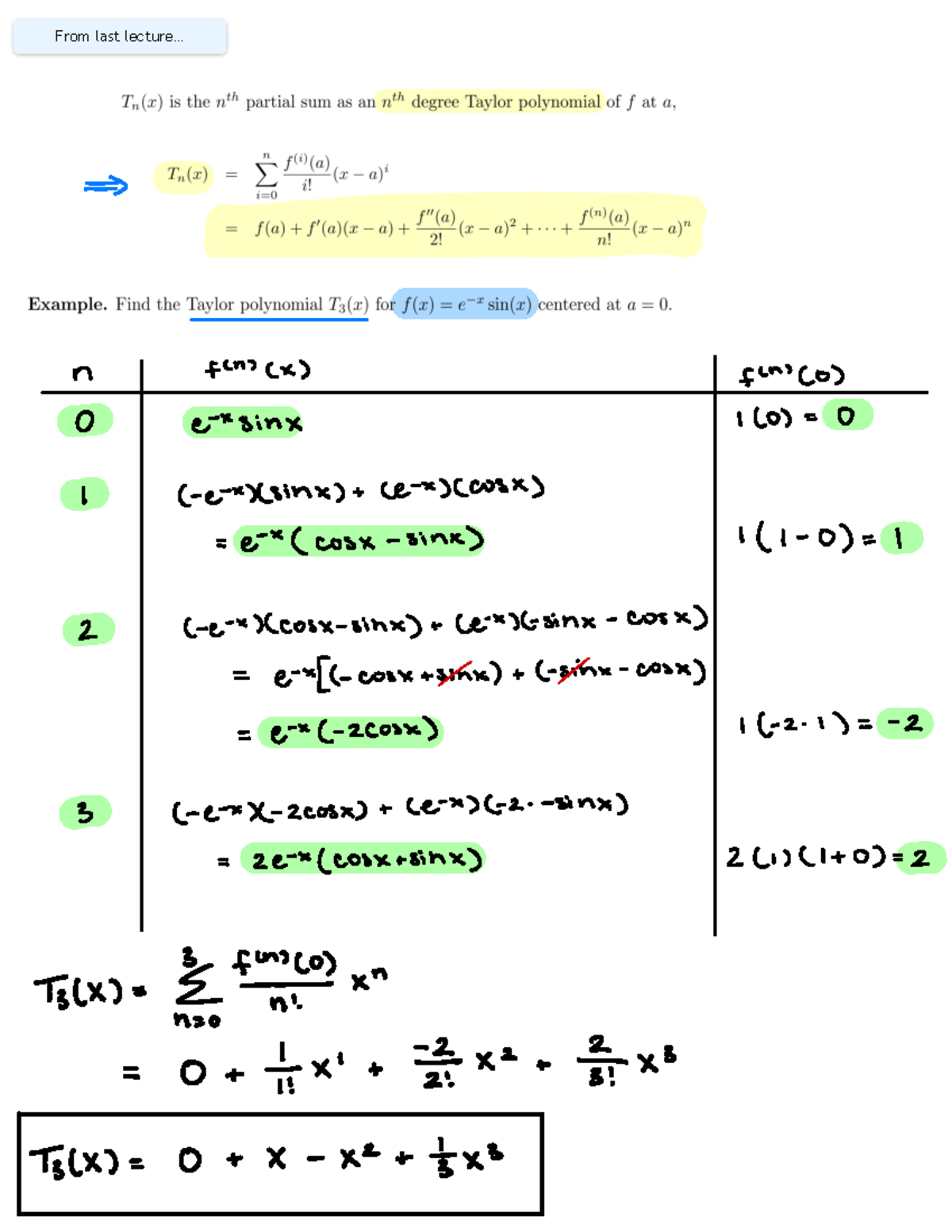 M231SP24-AL2 23S10-1,2 0411 - From last lecture... Math 231: Calculus ...