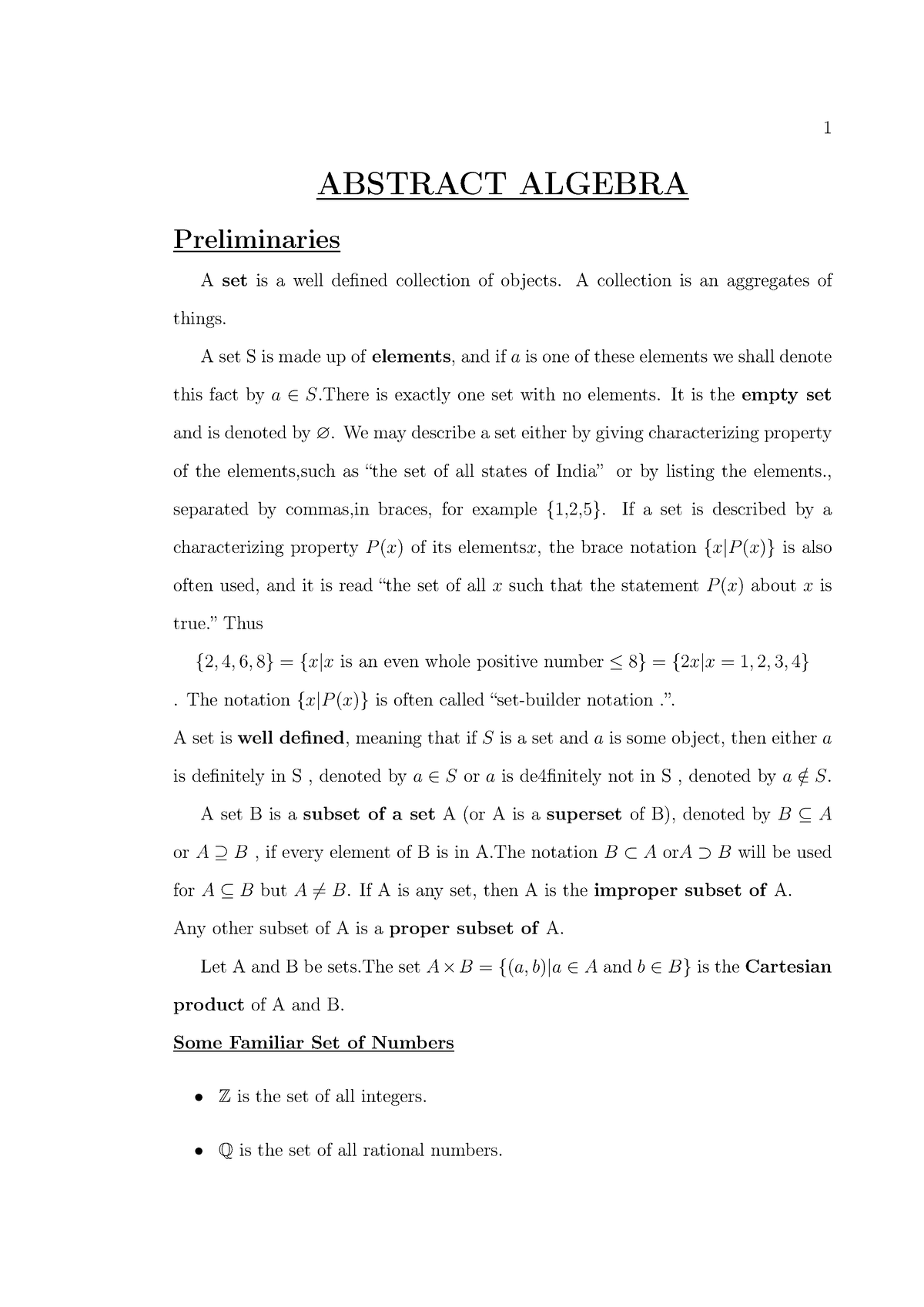 thesis of abstract algebra