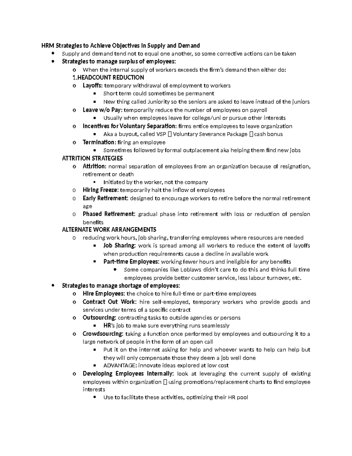 Human resources notes-5 - HRM Strategies to Achieve Objectives in ...