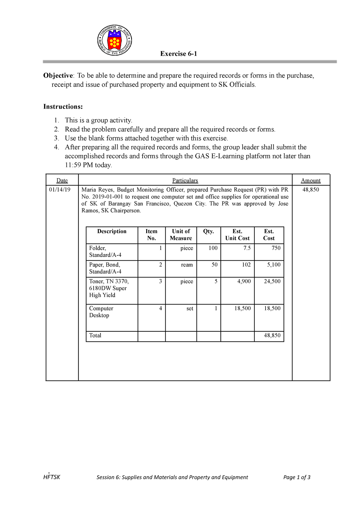 epsi analytical and problem solving exercise (apse)