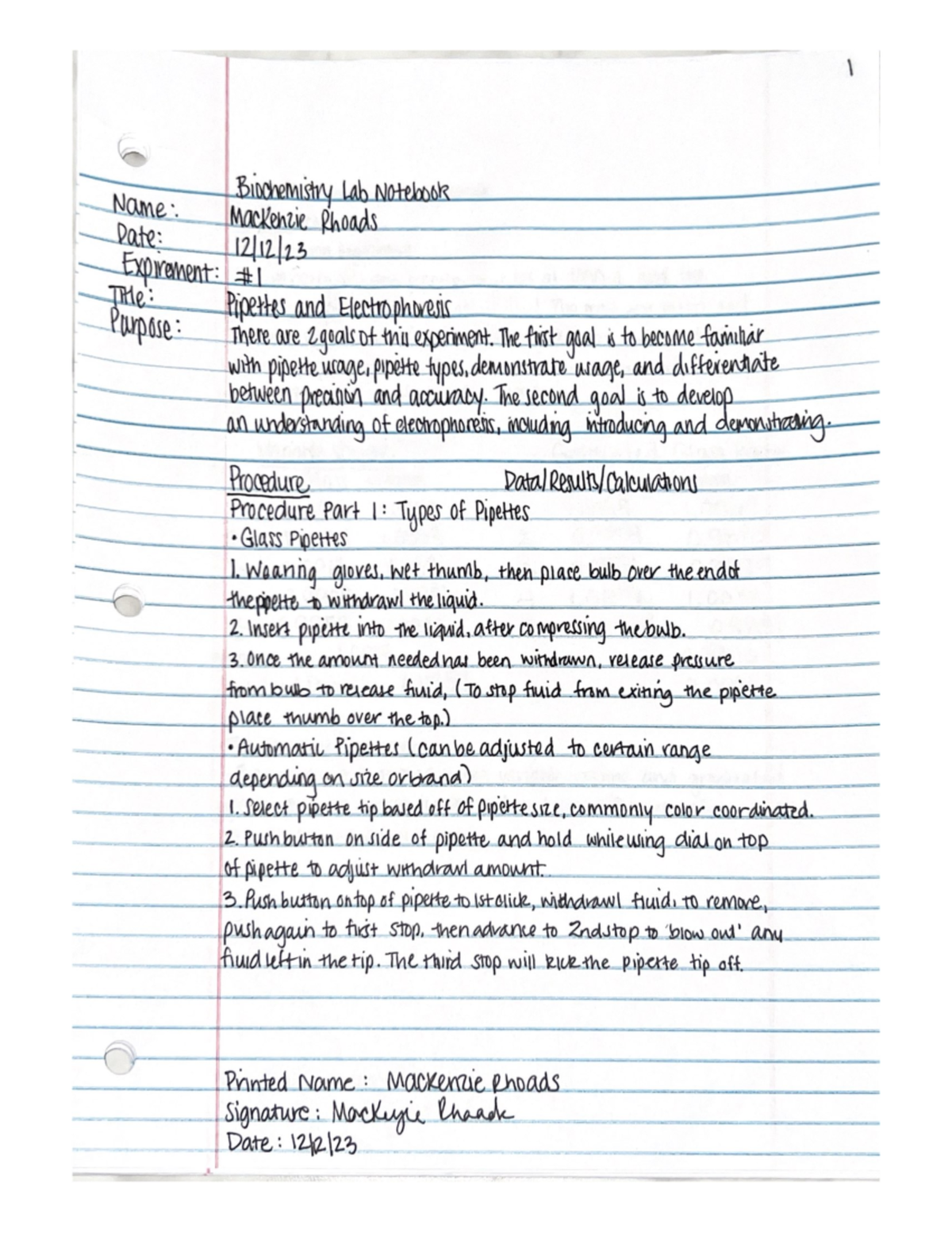 Procedure - Biochem - BIOD 171 - Studocu