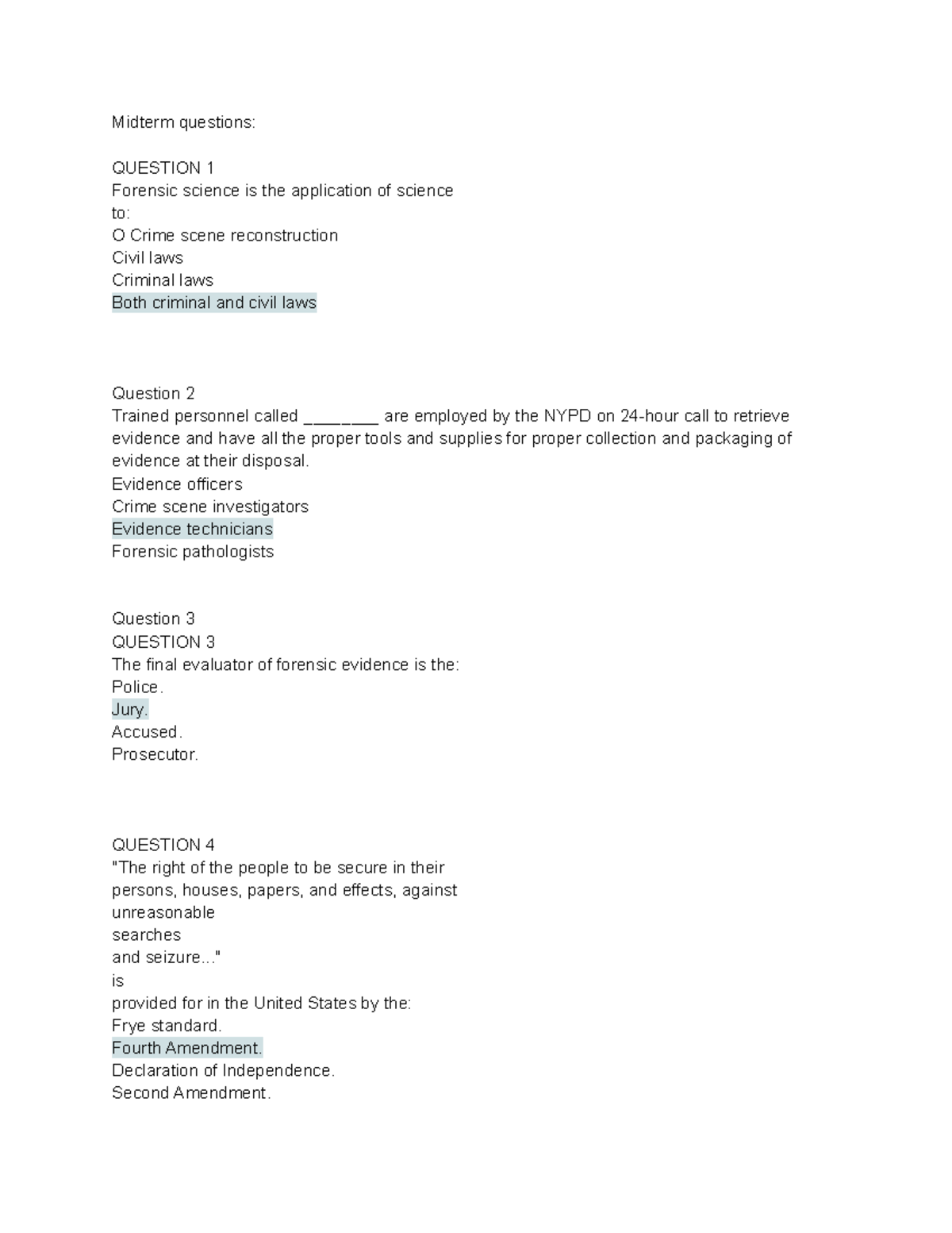 Lecture Notes For Exam Chapter 15 - Midterm Questions: QUESTION 1 ...