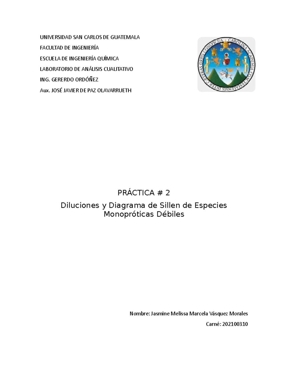 Protocolo 3 DILUCIONES Y DIAGRAMA DE SILLEN DE ESPESCIES MONOPRÓTICAS ...