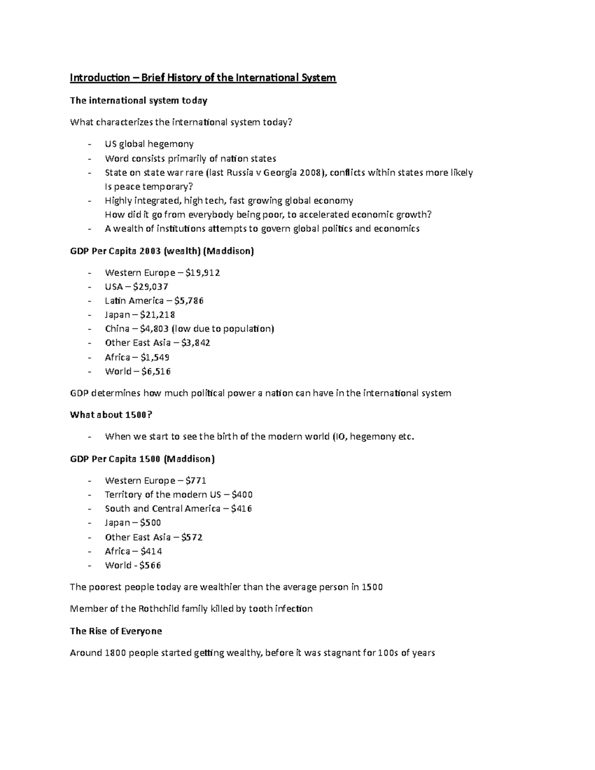 Wk 1 Introduction - Lecture notes 1 - Introduction Brief History of the ...