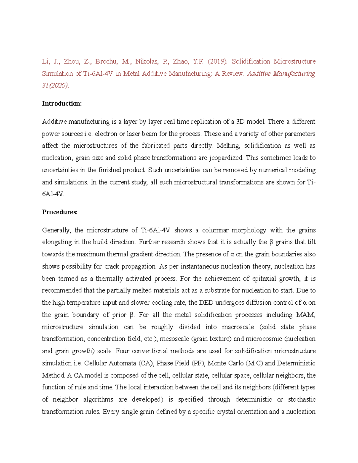 Article 10 - Solidification Microstructure Simulation of Ti-6Al-4V in ...