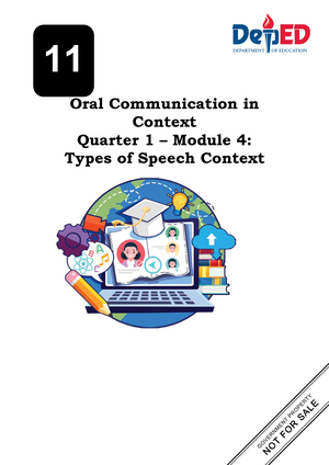 Oral Communication in Context SHS 11 Q1 Module-4