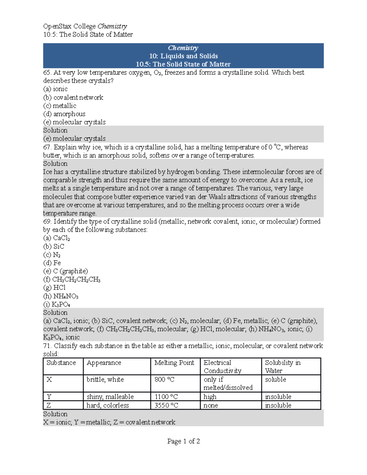 CNX Chemistry SSM Ch10 Mod05 - OpenStax College Chemistry 10: The Solid ...