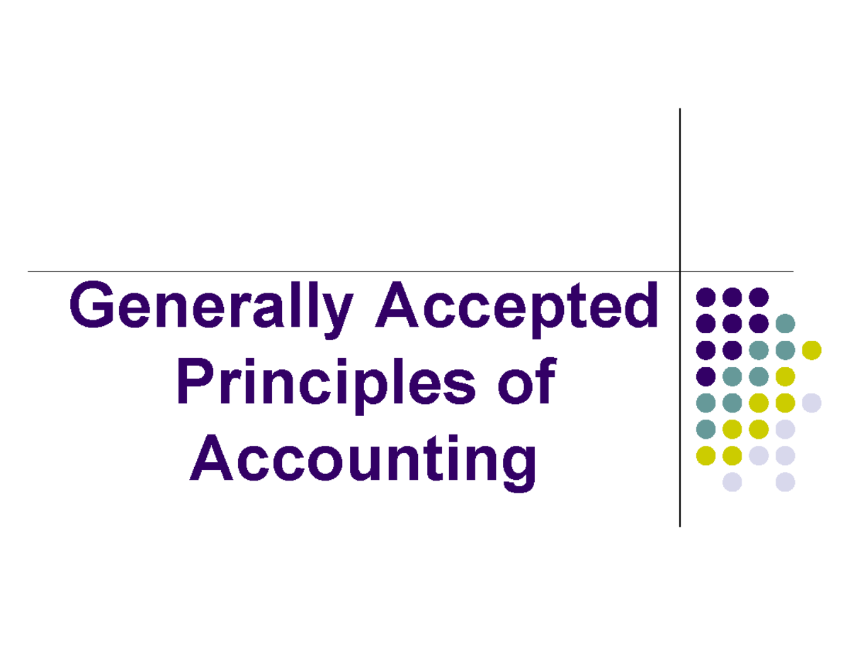 GAAP - GAAP - Generally Accepted Principles Of Accounting GAAP In The ...