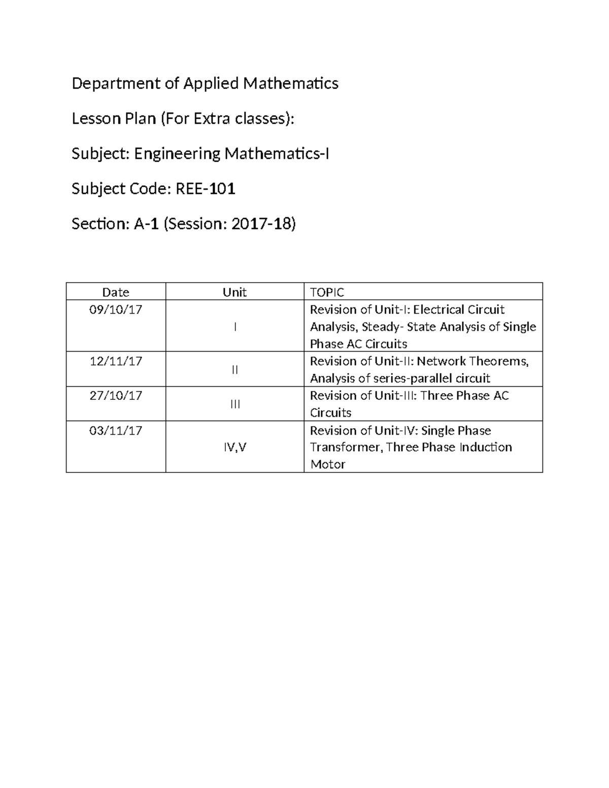 Lesson plan - jhcmfjkmf - Department of Applied Mathematics Lesson Plan ...