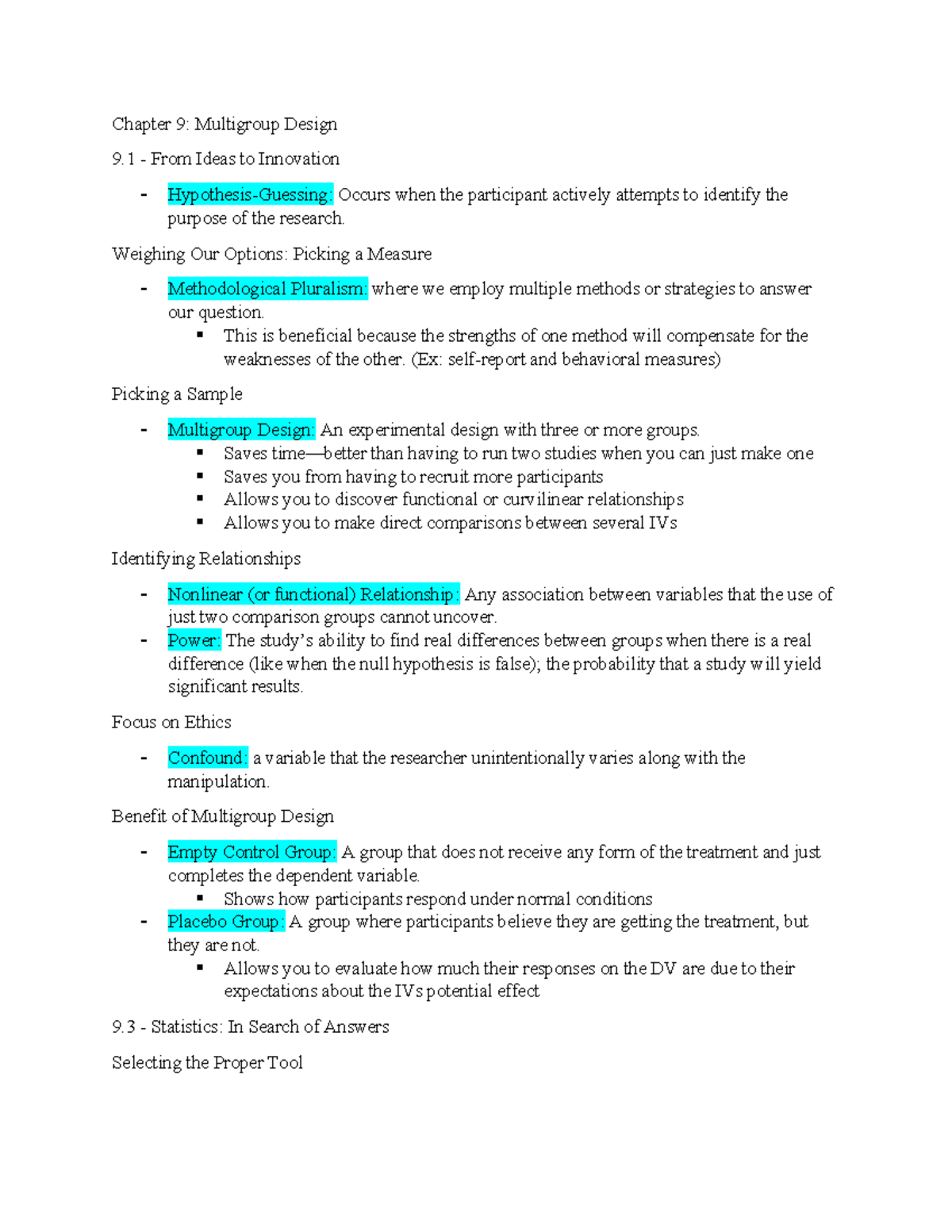 Ch. 9 Textbook Summary - Multigroup Design - Chapter 9: Multigroup ...