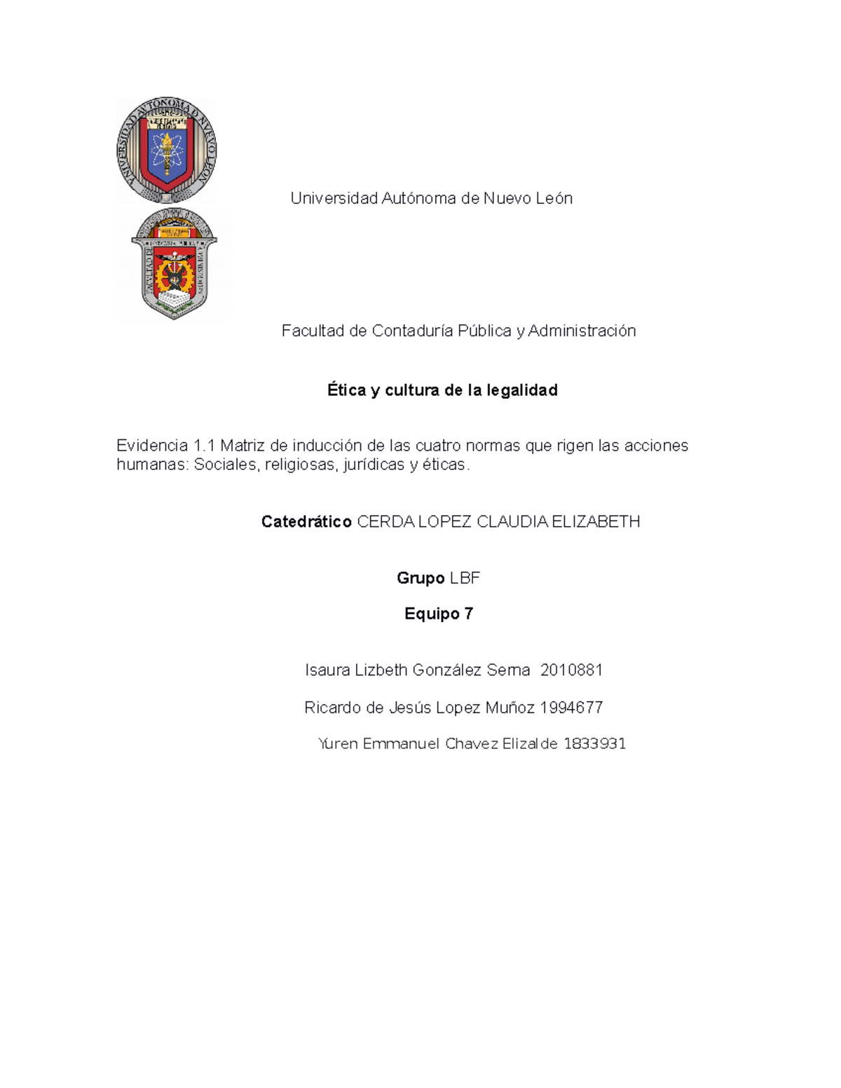 Evidencia 1 Equipo 7 - MAPA MENTAL - Universidad Autónoma de Nuevo León ...