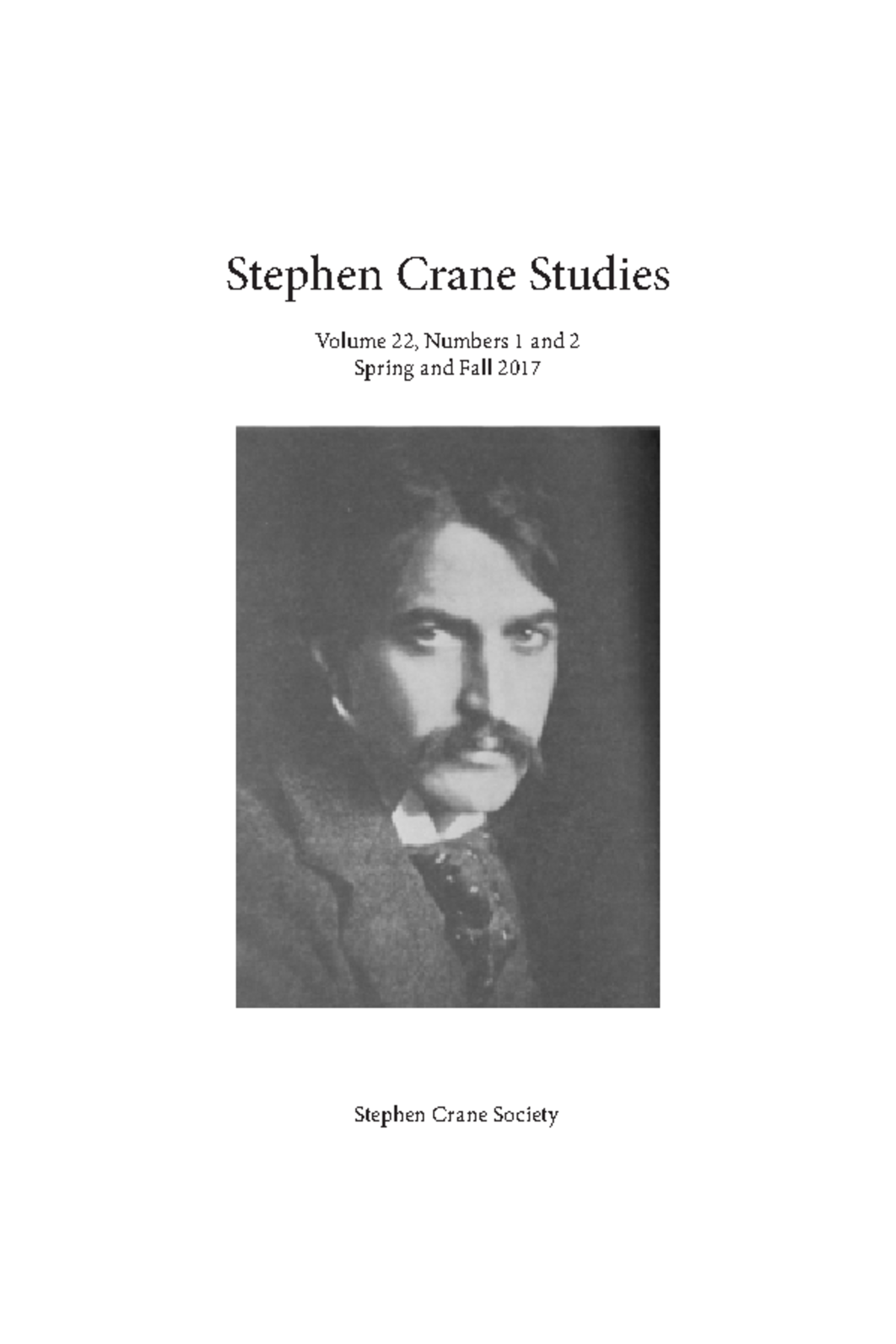 Morgan Crane - gtthtk - Stephen Crane Studies Volume 22, Numbers 1 and ...