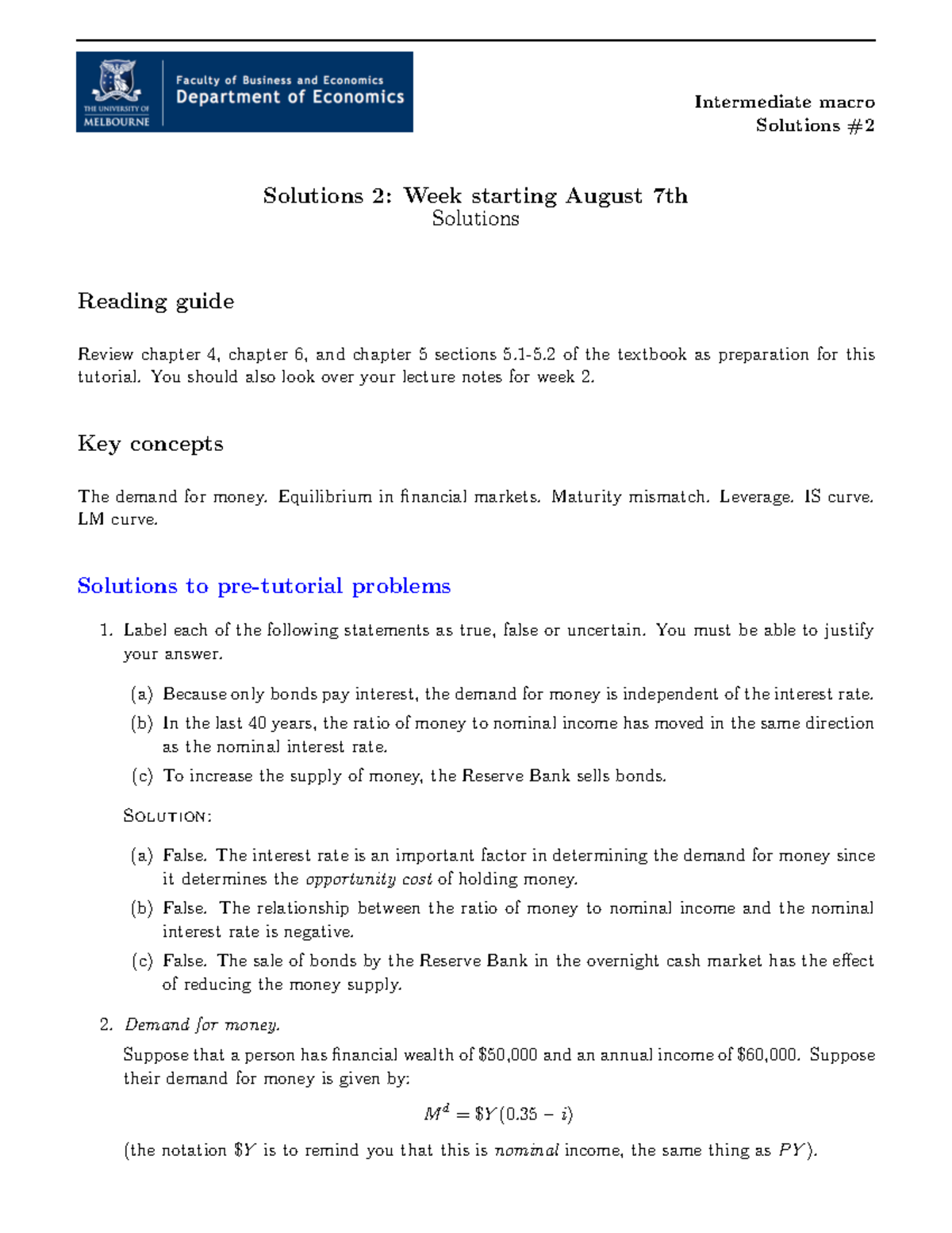 Solutions 2 - tut2 - Intermediate macro Solutions # Solutions 2: Week ...