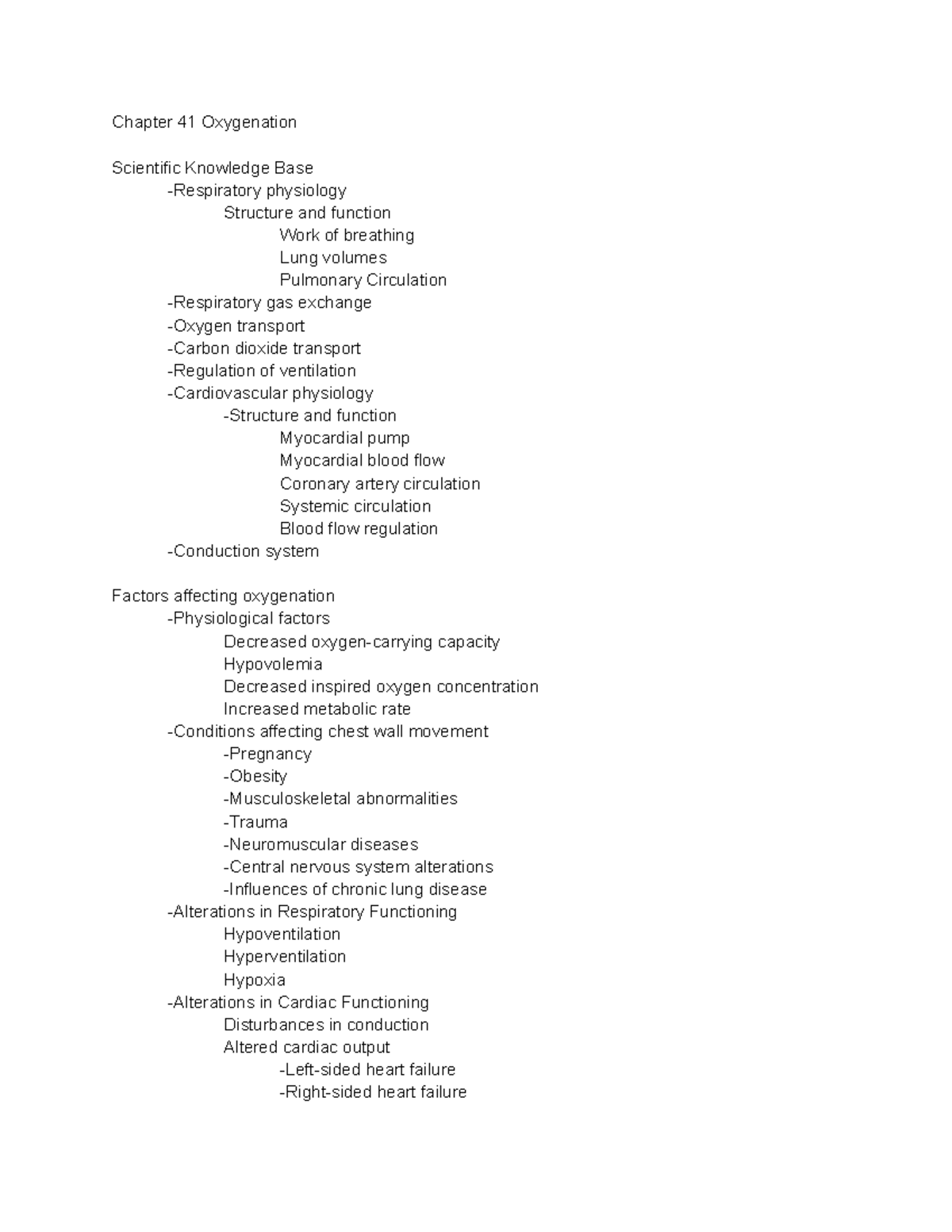 Chapter 41 - Oxygenation - Chapter 41 Oxygenation Scientific Knowledge ...