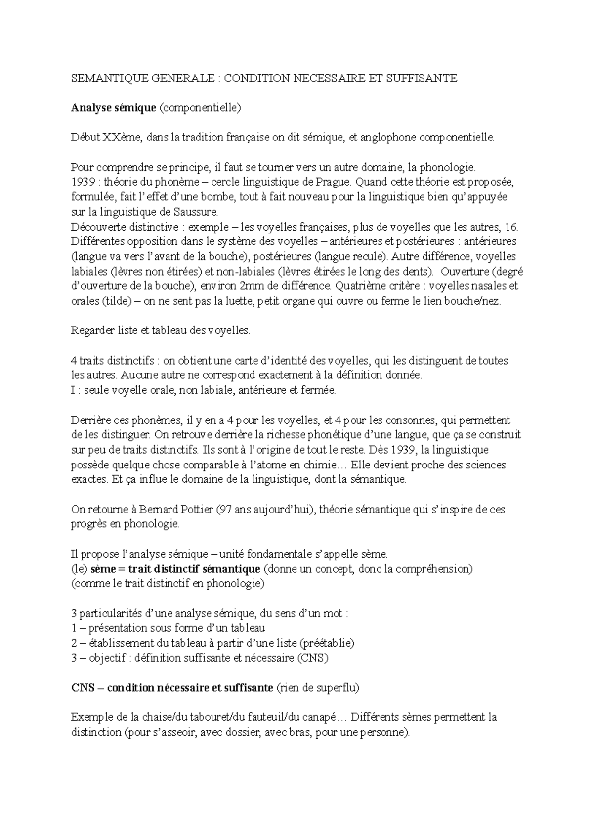Condition nécessaire et suffisante - SEMANTIQUE GENERALE : CONDITION ...