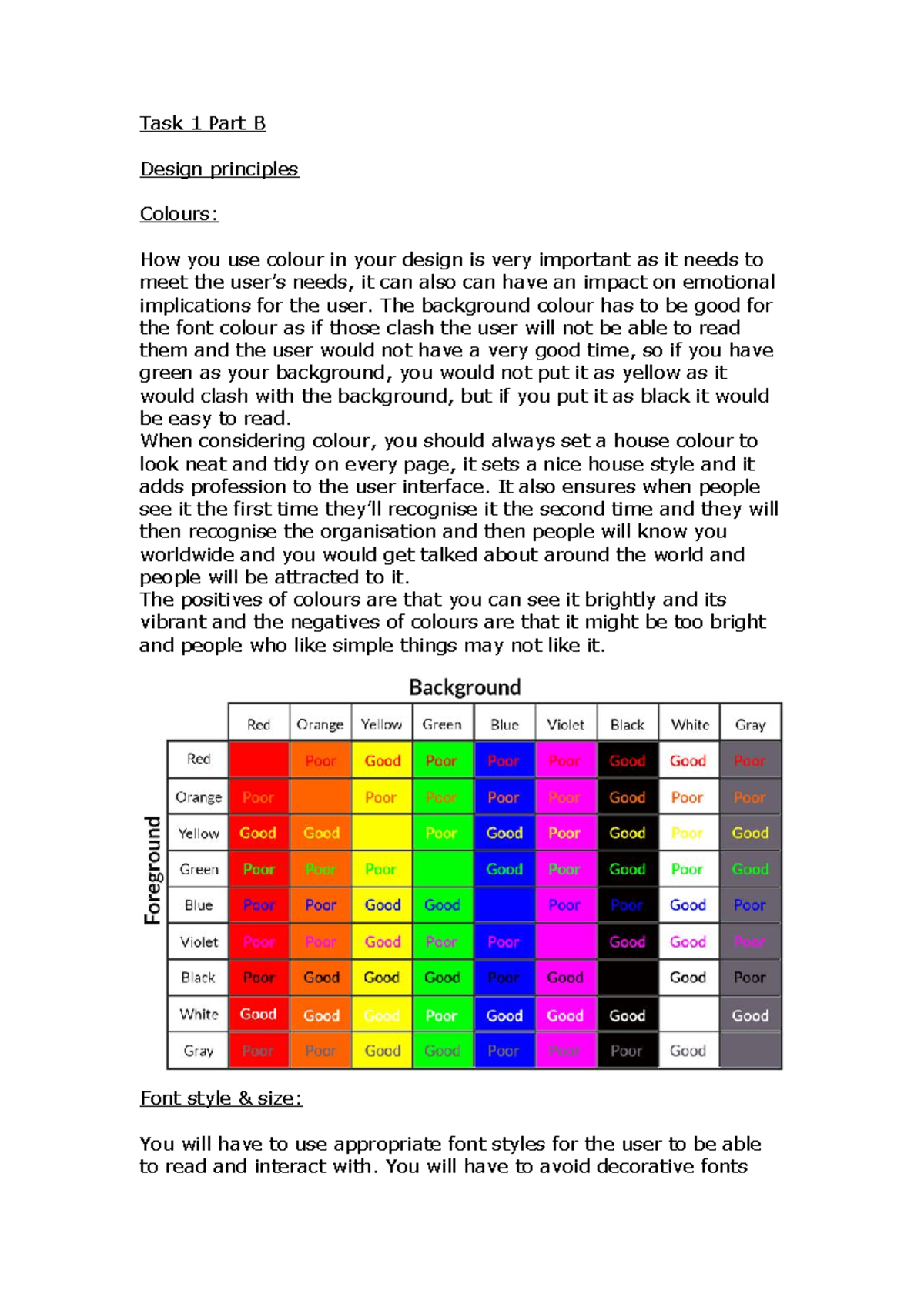 Component 1 Part B - coursework that is marked to great detail ...