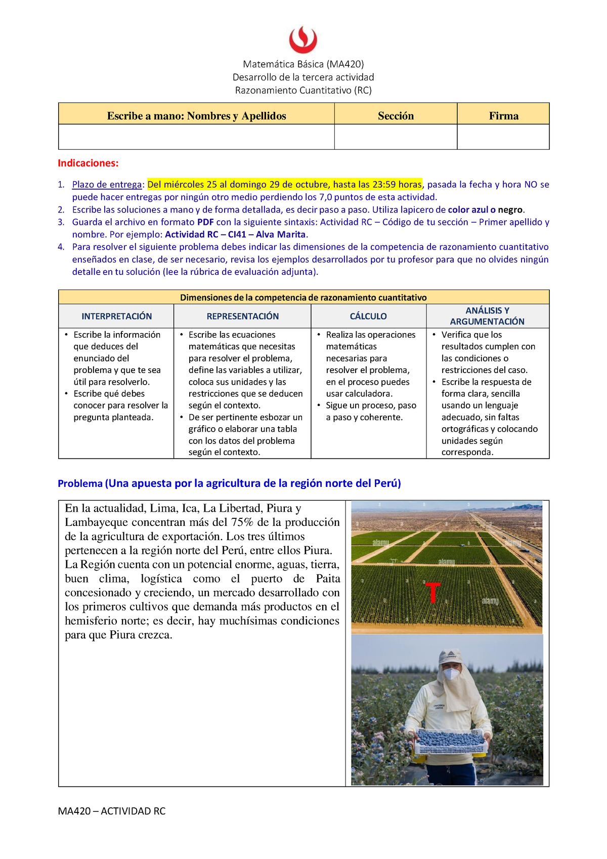 Actividad RC Resuelto - Matemática Básica (MA420) Desarrollo De La ...