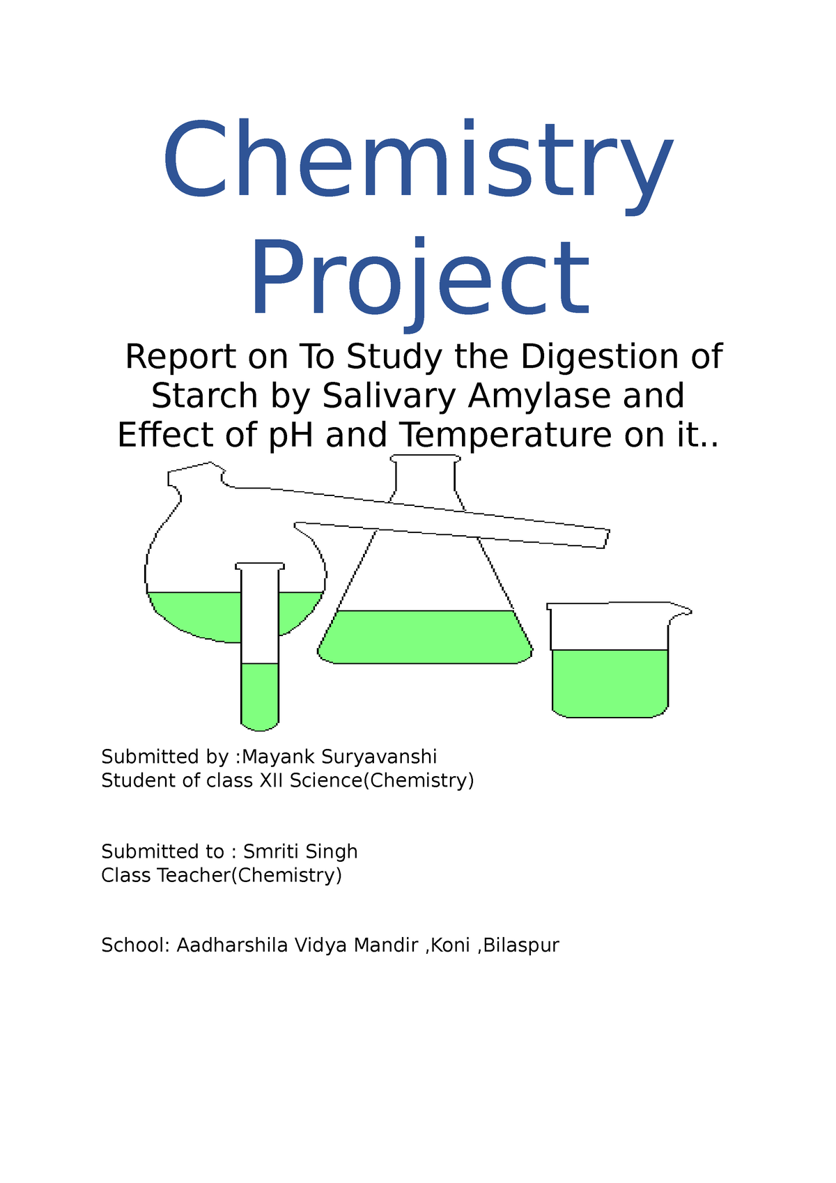 chemistry thesis project