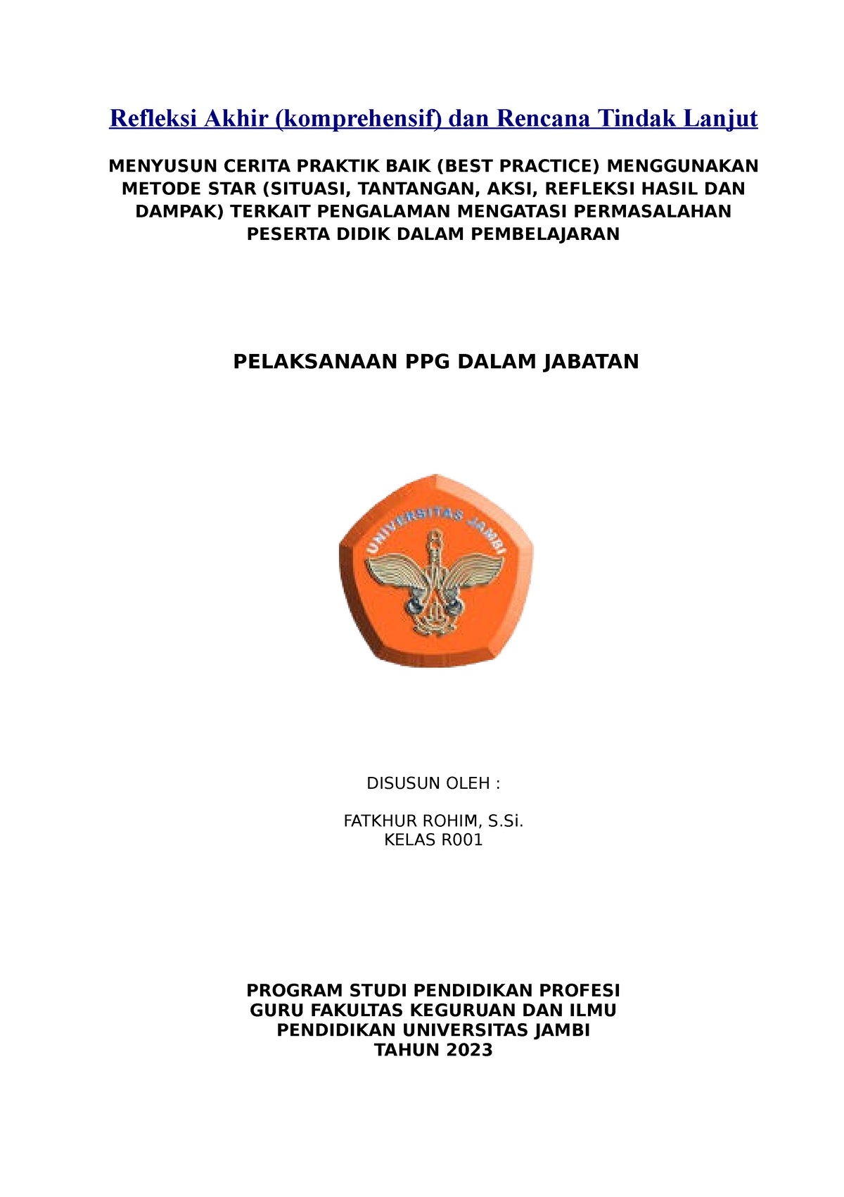 Lk 3 Nice Info For Ppg Refleksi Akhir Komprehensif Dan Rencana Tindak Lanjut Menyusun 5083