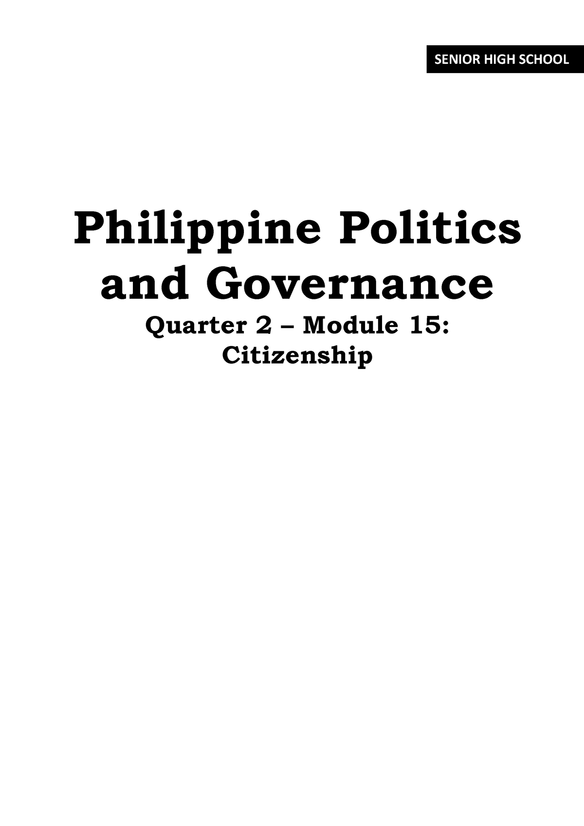 Citizenship - For references only - 1111 Philippine Politics and ...