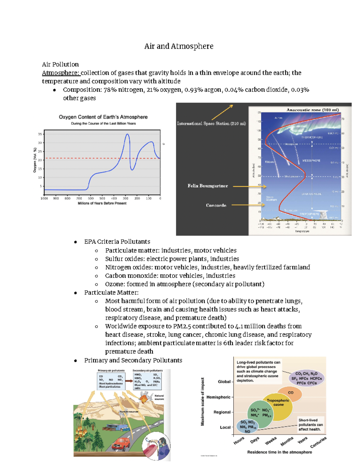 ENVR 101 Air and Atmosphere Air and Atmosphere Air Pollution