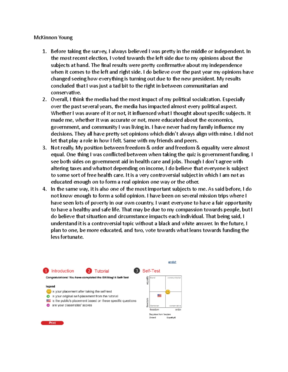 Written Assign 3 McKinnon Young Before taking the survey, I always