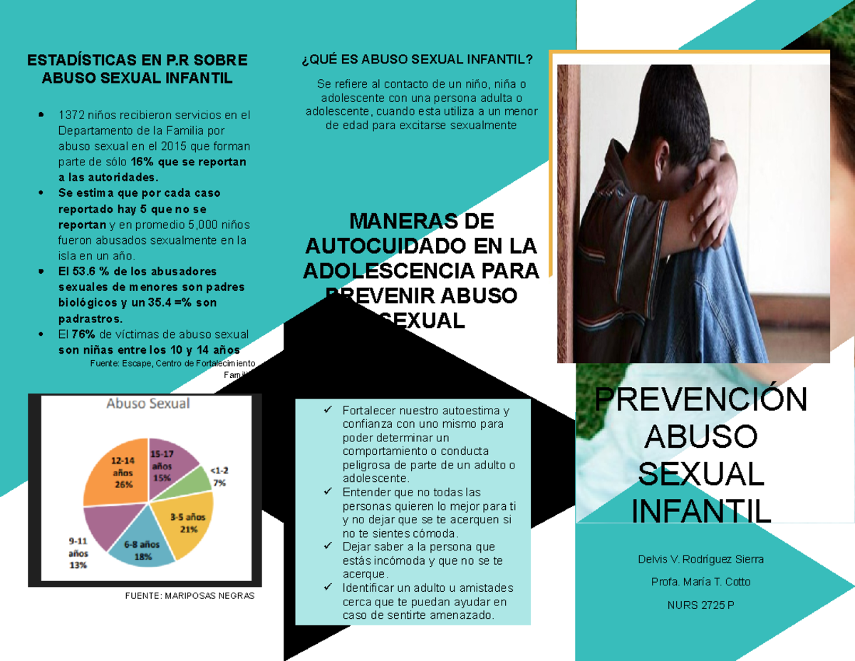 Pamfleto plan de ensenaza abuso sexual infantil - ESTADÍSTICAS EN P ...