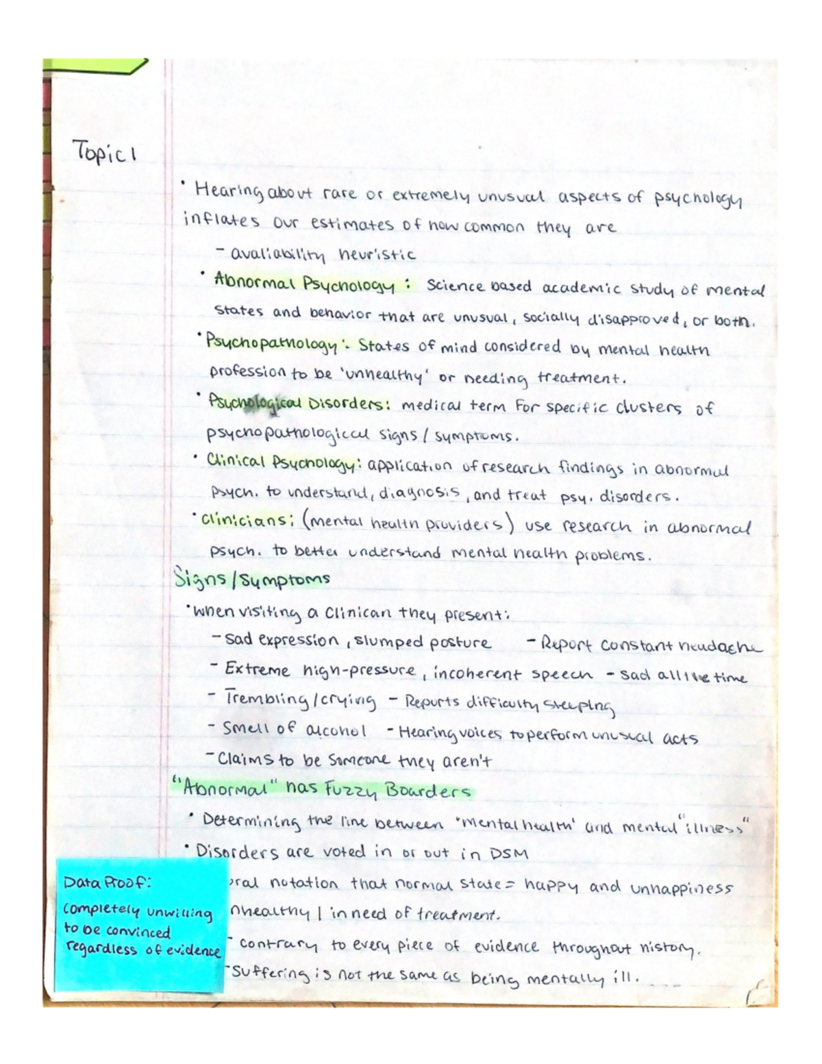 Psychopathology Notes Part 1 - PSY 2201 - Studocu