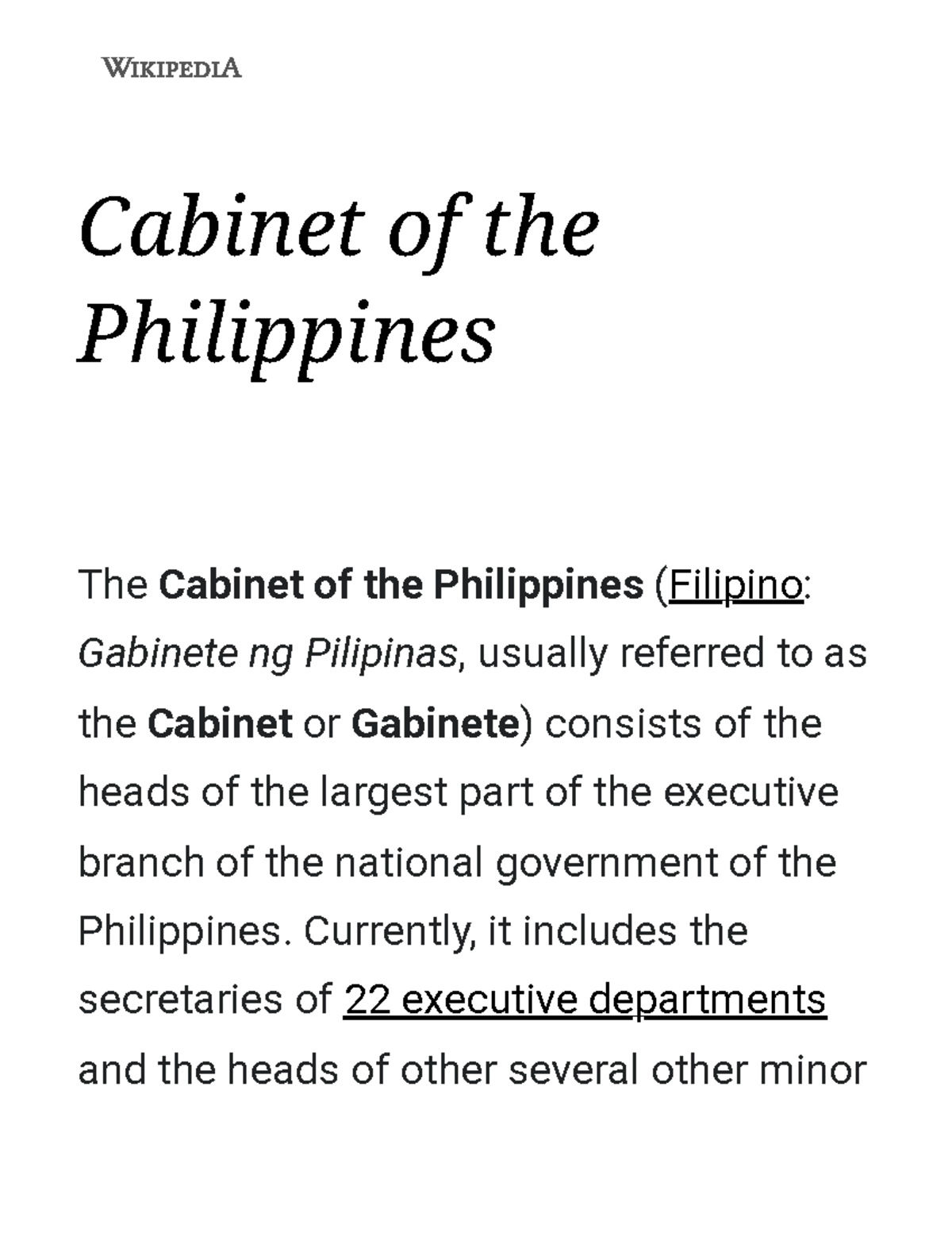 of the Philippines Wikipedia of the Philippines The of the