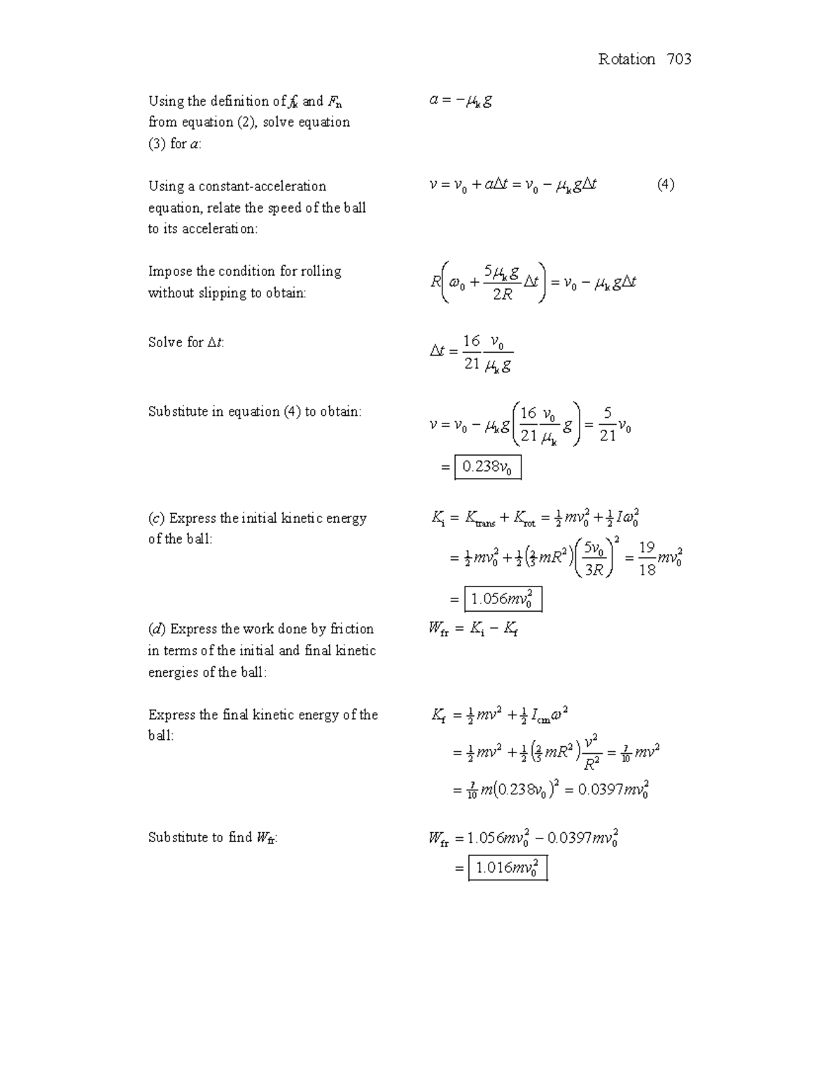 Physics Material - Rotation 703 Using The Definition Of Fk And Fn From 