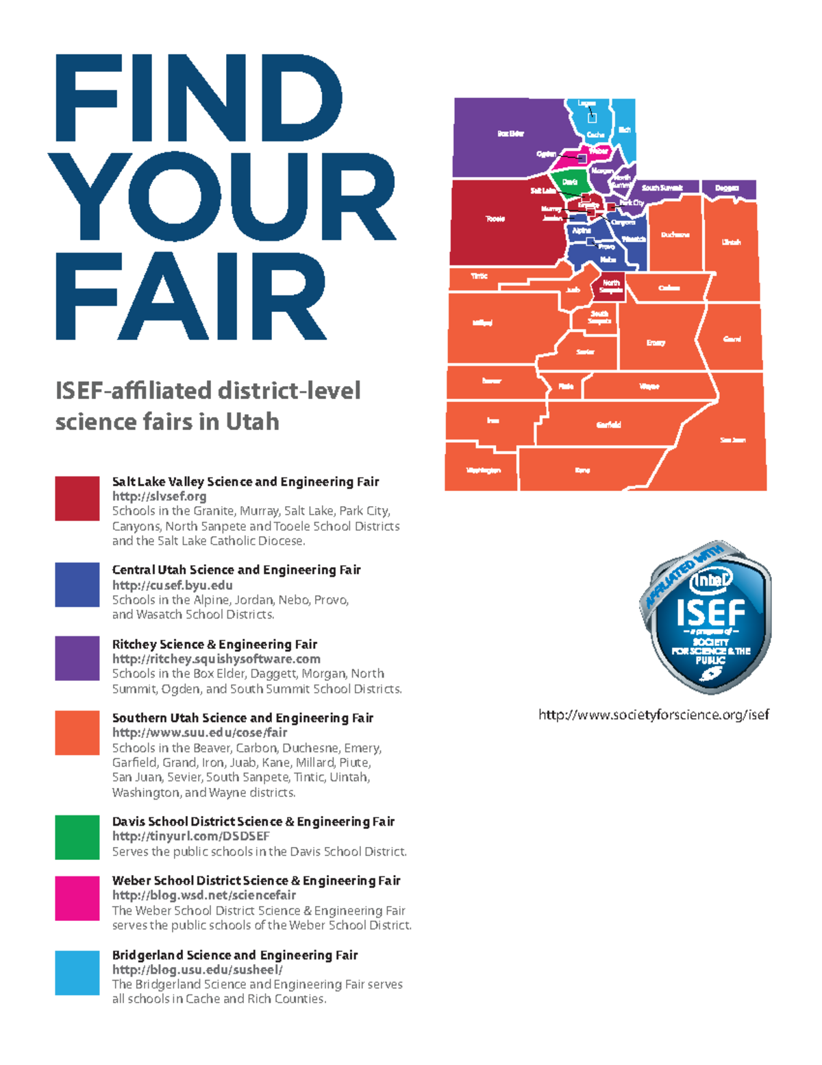 2015 Find Your Science Fair - FIND YOUR FAIR ISEF-a liated district ...