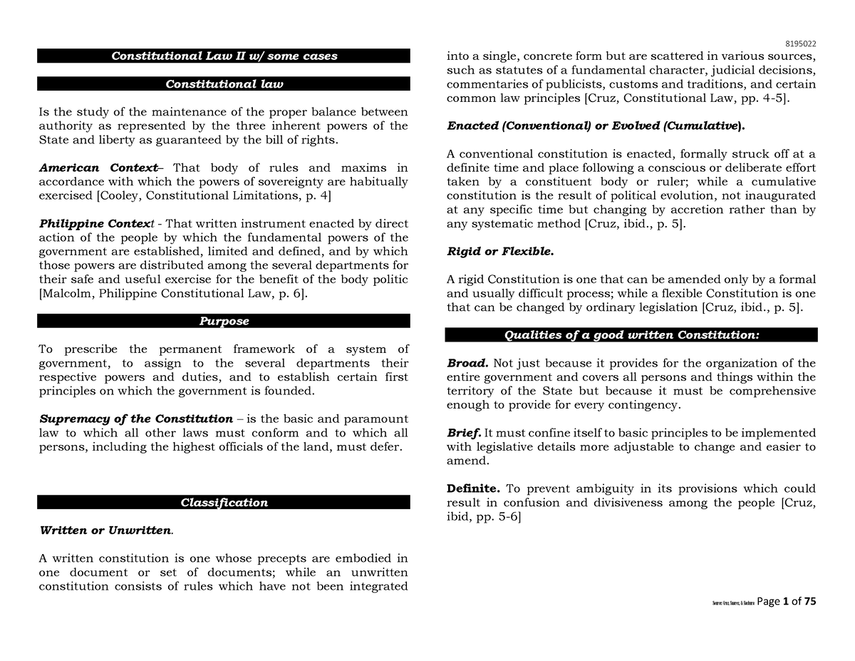 Constitutional Law 2 Rev - Constitutional Law II W/ Some Cases ...