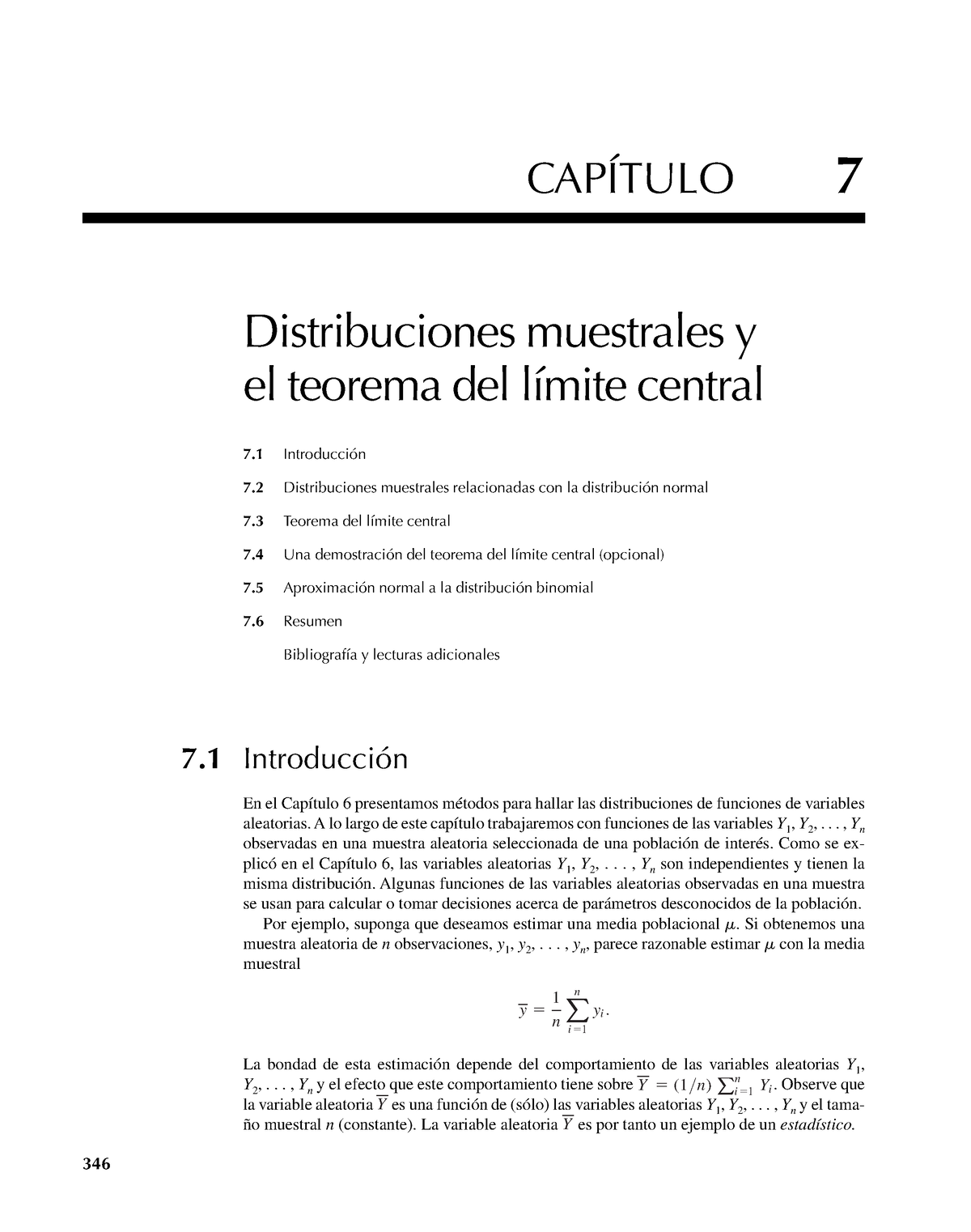 Cap7 Mendehall - Libro - CAPÍTULO 7 Distribuciones Muestrales Y El ...