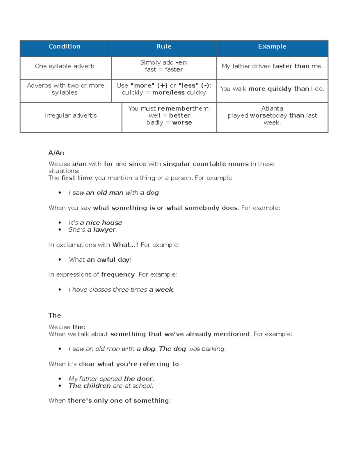 Inglesss - Anotaciones de inglés modulo 1 - Condition Rule Example One ...