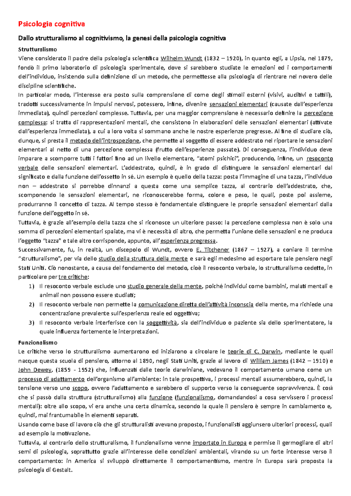 Psicologia cognitiva cap. I VI Psicologia cognitiva Dallo