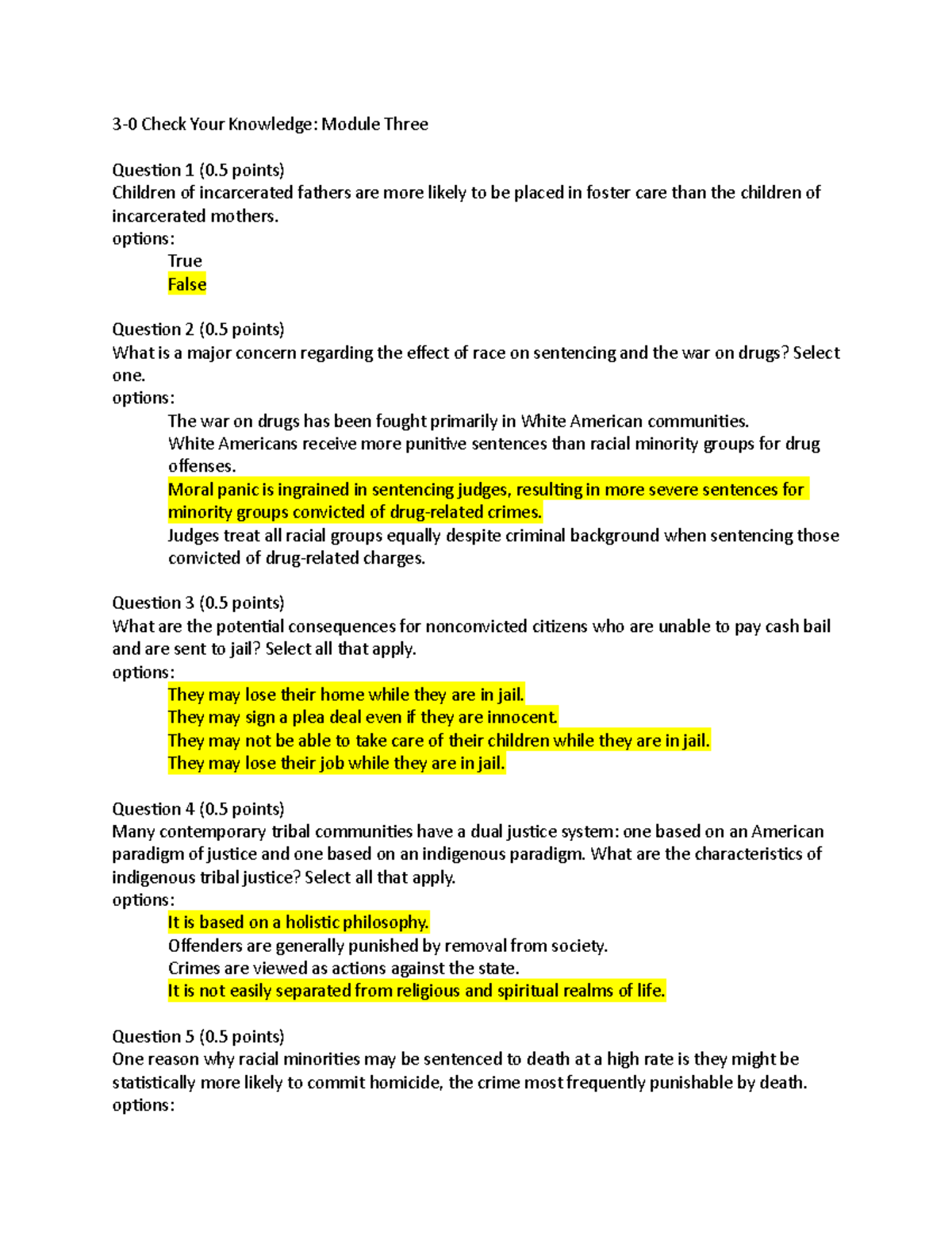 3 modle practice quize quiz answers 100 30 Check Your Knowledge