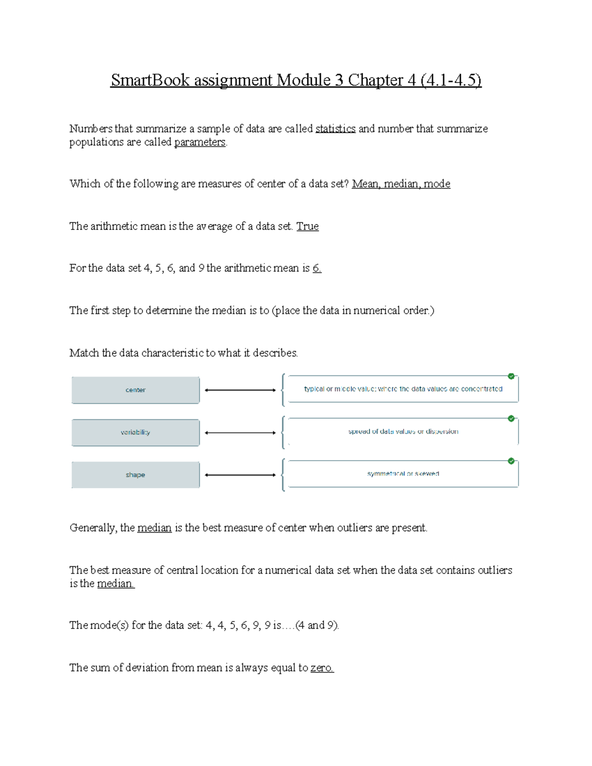 Math133 Smart Book Chapter 4 - SmartBook Assignment Module 3 Chapter 4 ...