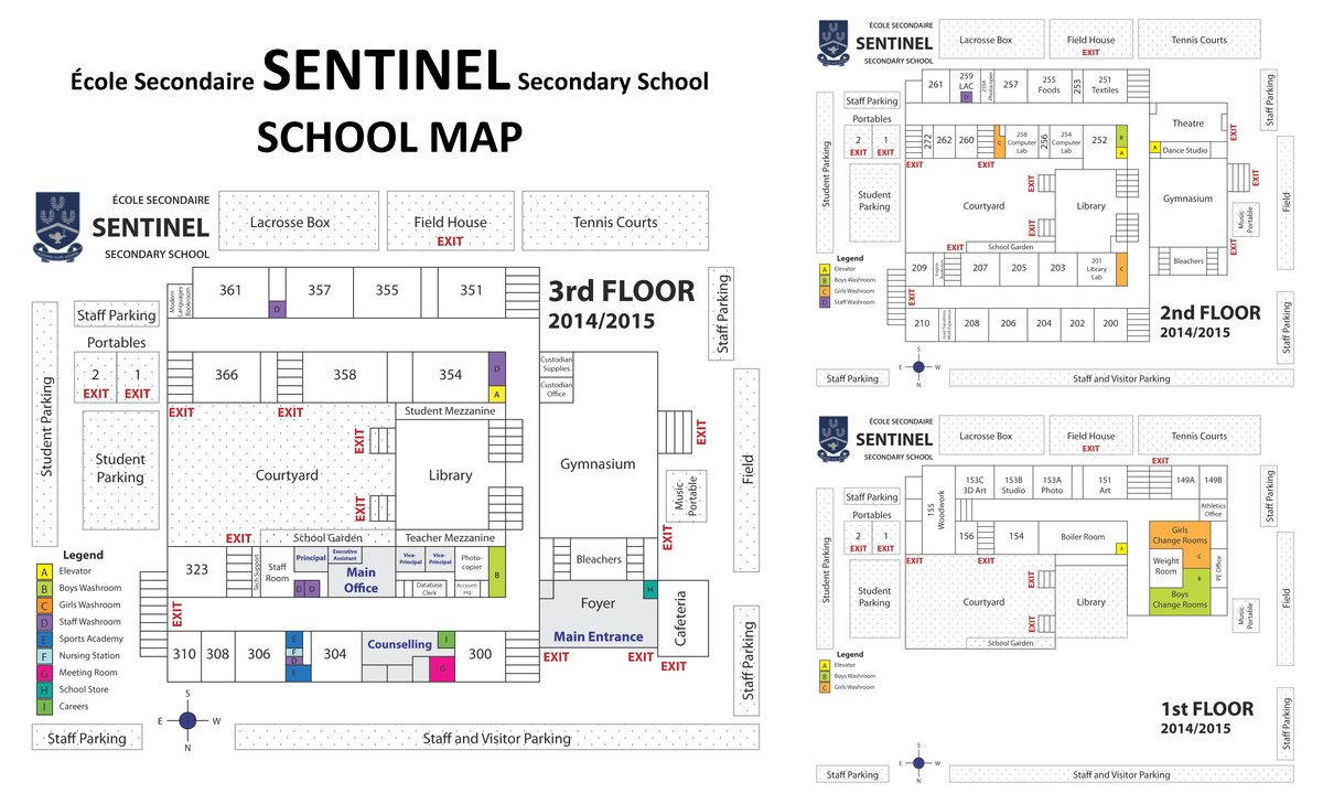 2014 15 School Map colour - École Secondaire SENTINEL Secondary School ...