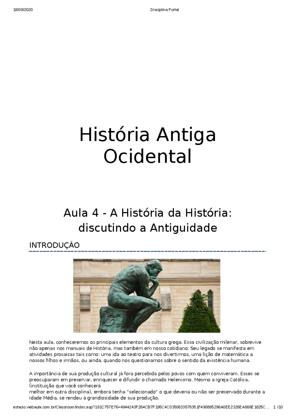 Historia Antiga Ocidental-A História da História-Discutindo a ...