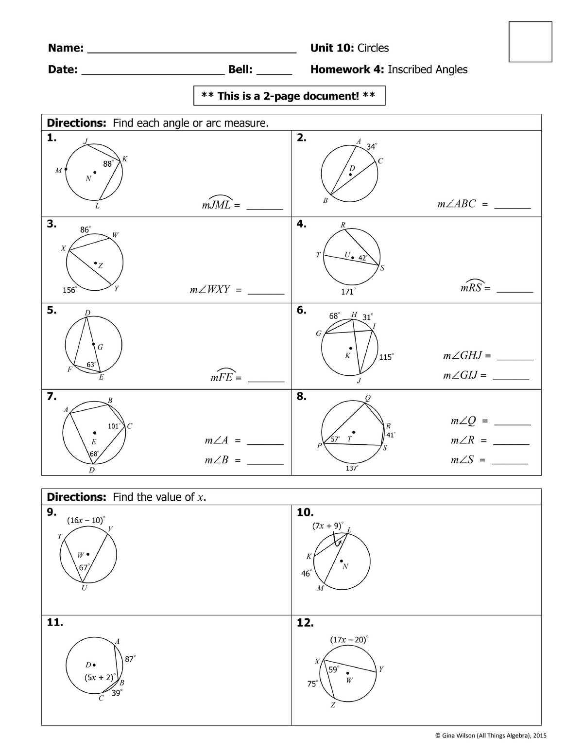 Math hw - Math geometry homework - Studocu