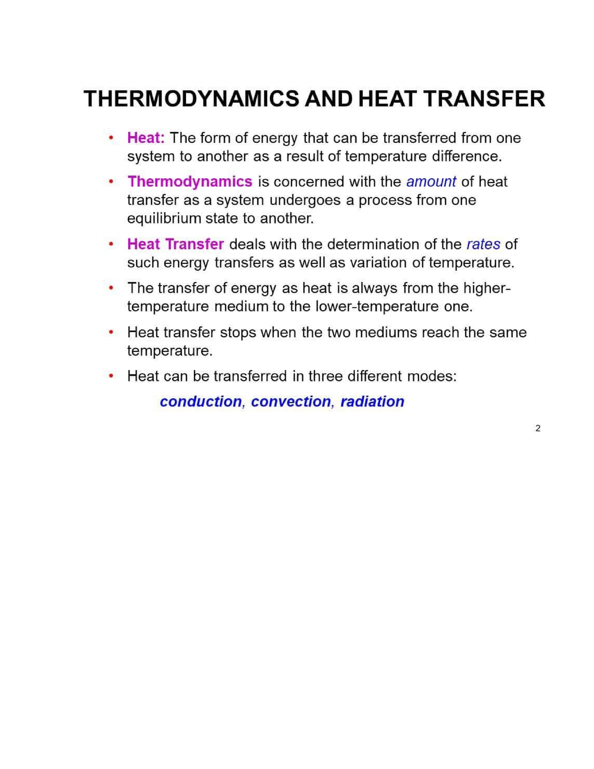 HEAT Transfer - Bachelor Of Science In Civil Engineering - Studocu