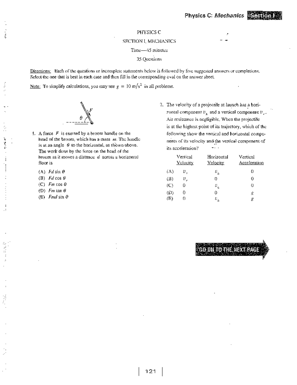 AP Physics 1998 MCQ - School - Studocu