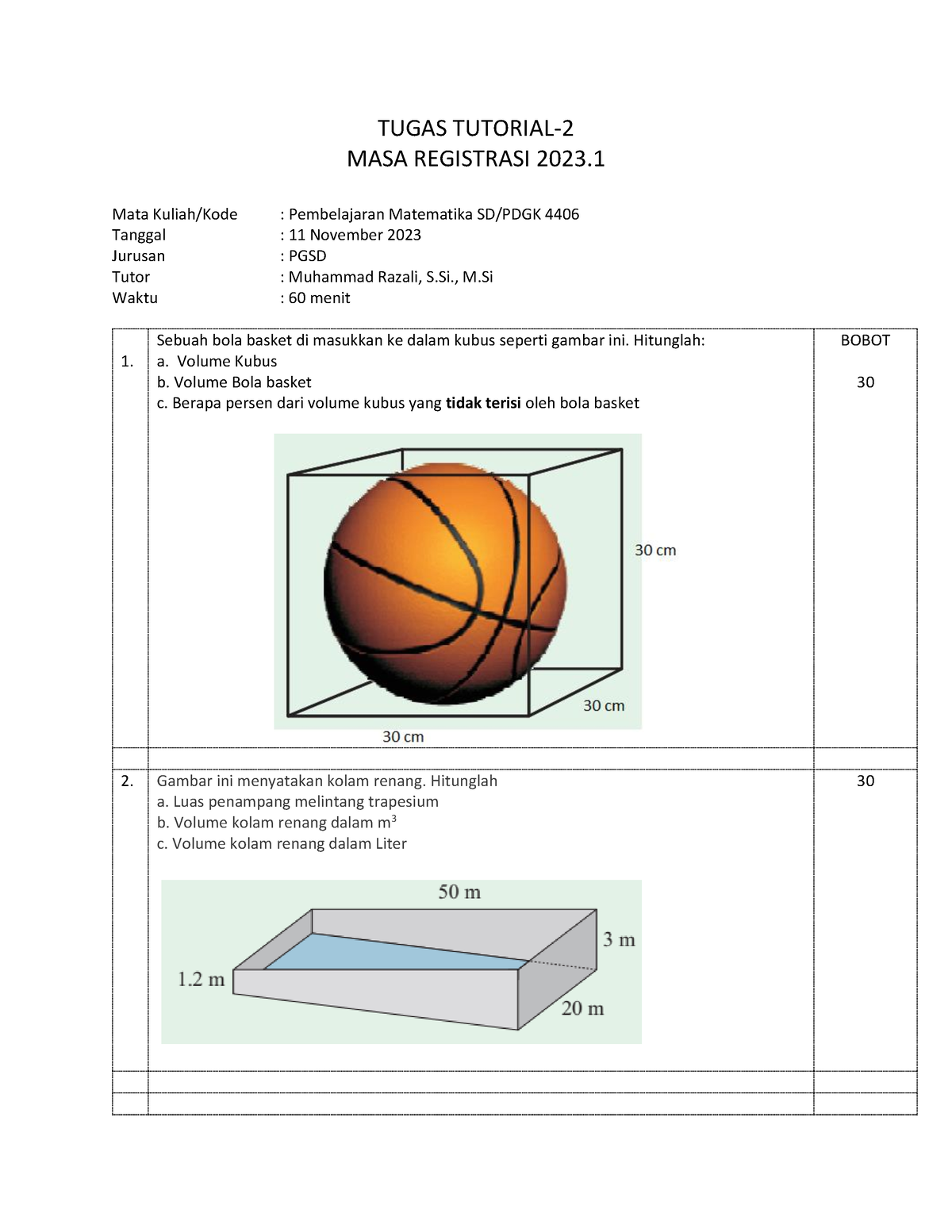 Tugas Tutorial-2 Pembelajaran Matematika SD (2023) - TUGAS TUTORIAL- 2 ...