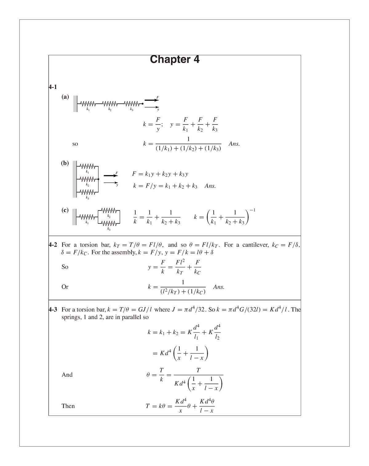 Budynas SM Ch04 - Ejercicios Resueltos - Chapter 4 4- (a) K = F Y ; Y ...