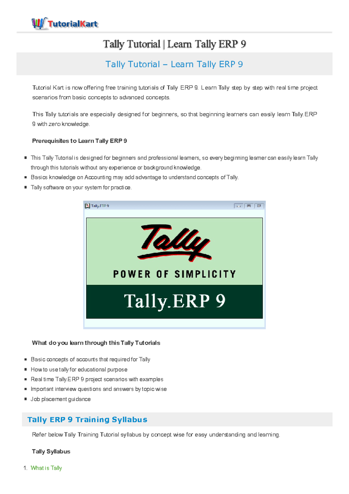 tally assignment learning batch