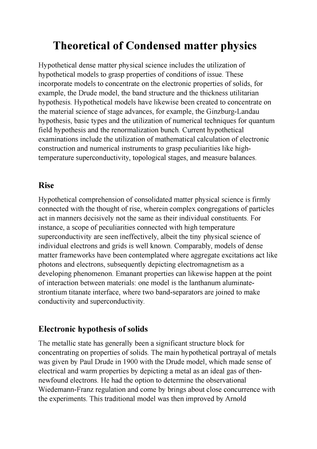 Theoretical Of Condensed Matter Physics Theoretical Of Condensed Matter Physics Hypothetical 5220