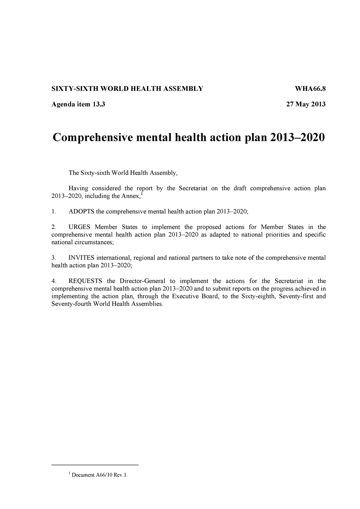 who-comprehensive-mental-health-action-plan-2013-2020-sixty-sixth